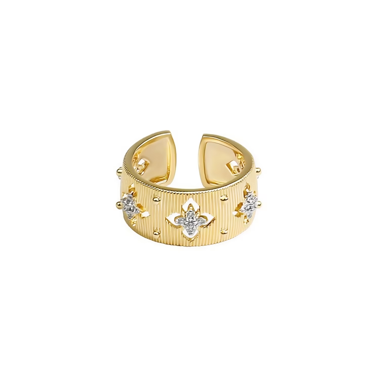 Anillo Ancho Vintage Palacio de Plata de Ley 925