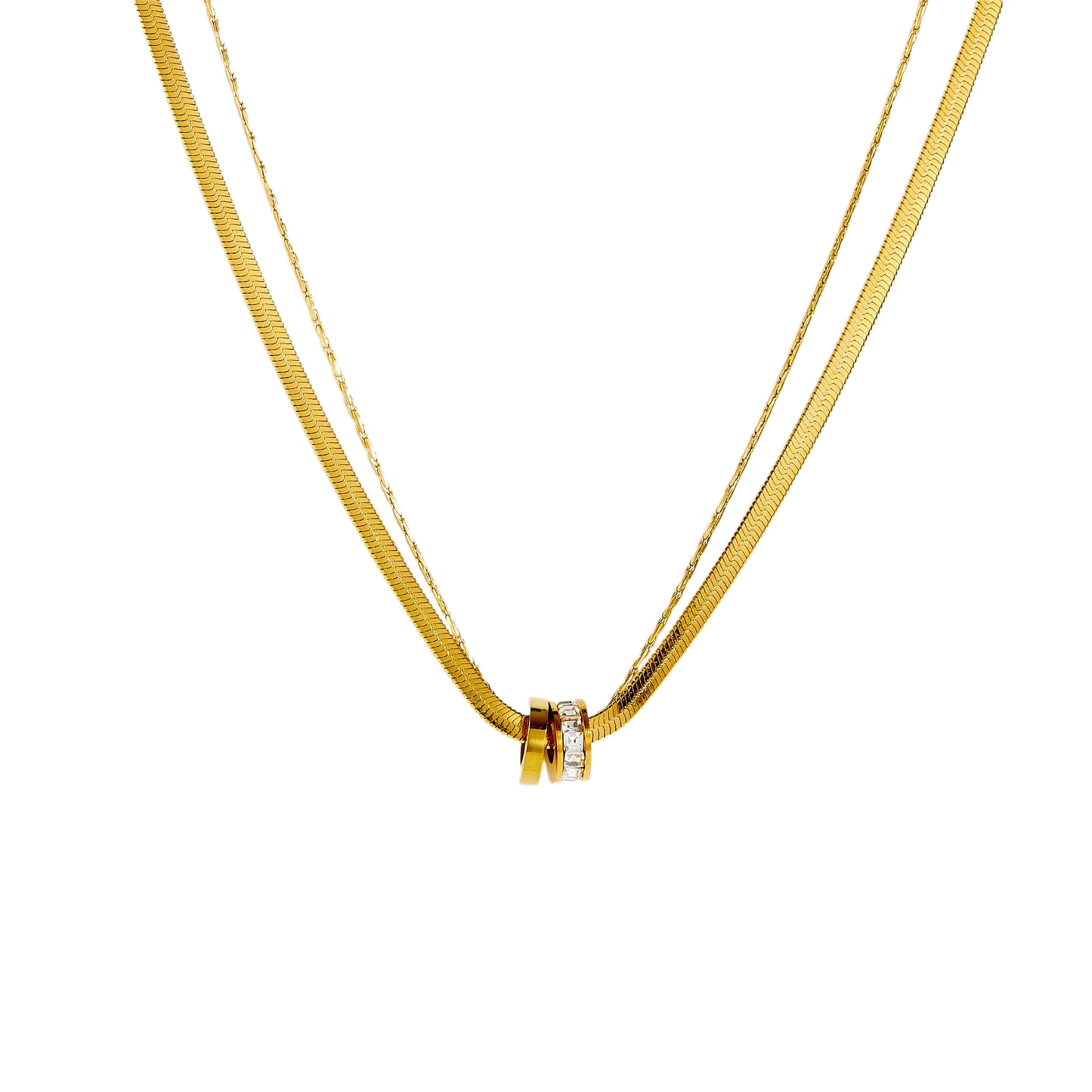 Double-layer Alloy Lucky Necklace