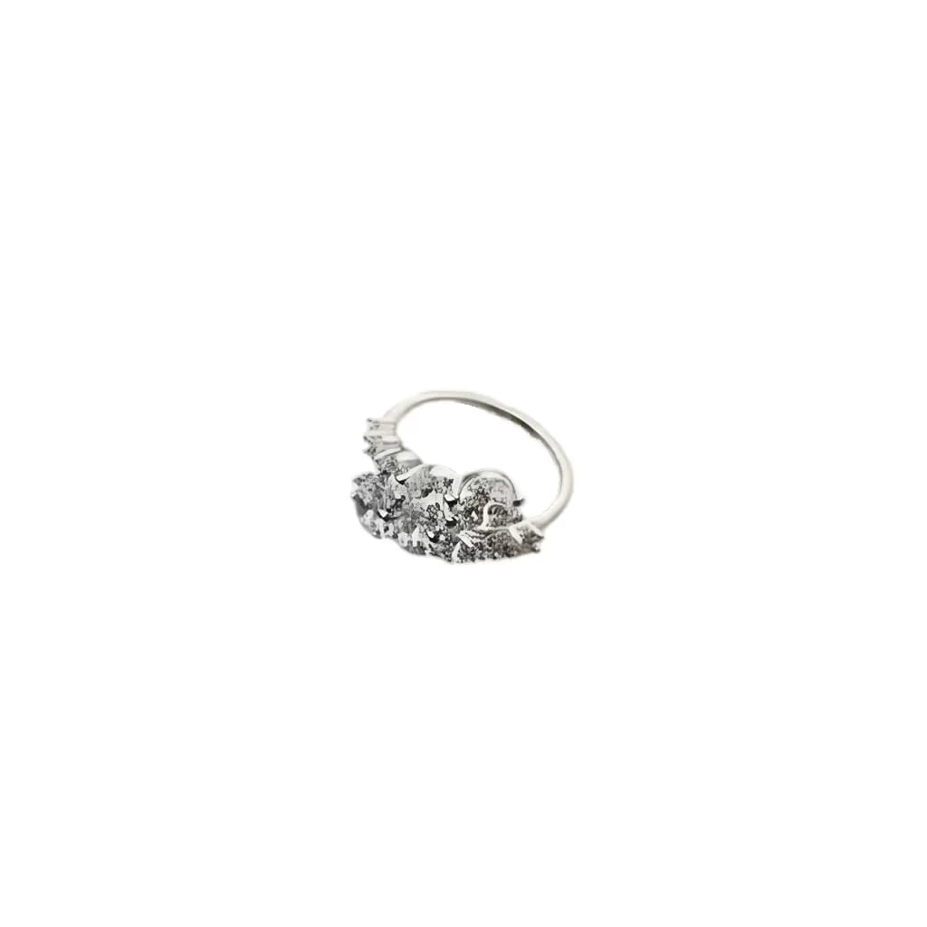 925 Sterling Silver High Carbon Diamond Ring