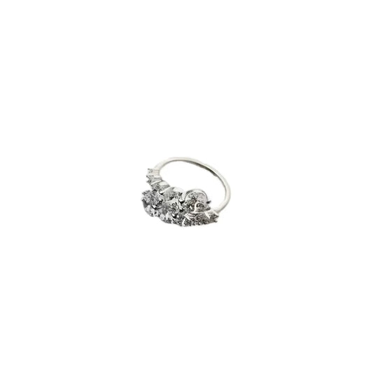 Anillo de Plata de Ley 925 con Diamante de Alto Carbono