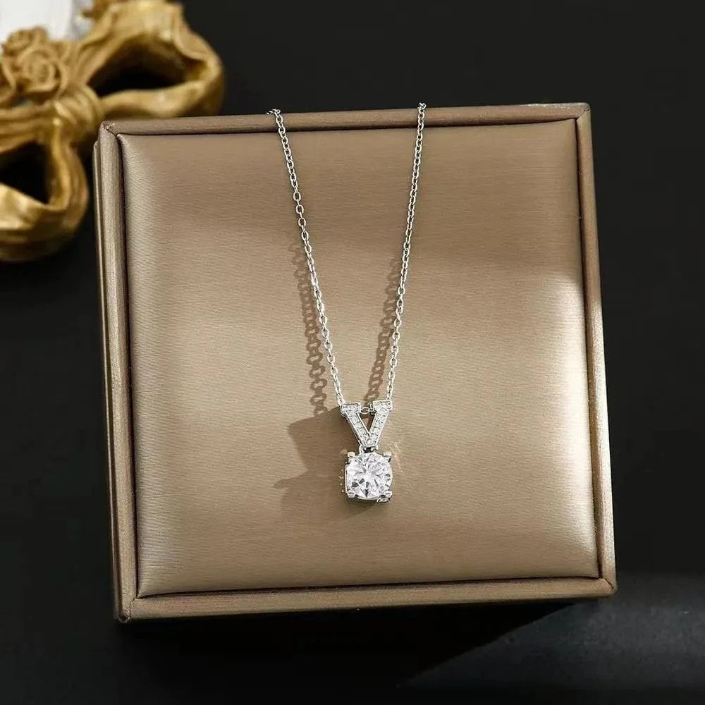 V‑Shine Crystal Drop Necklace