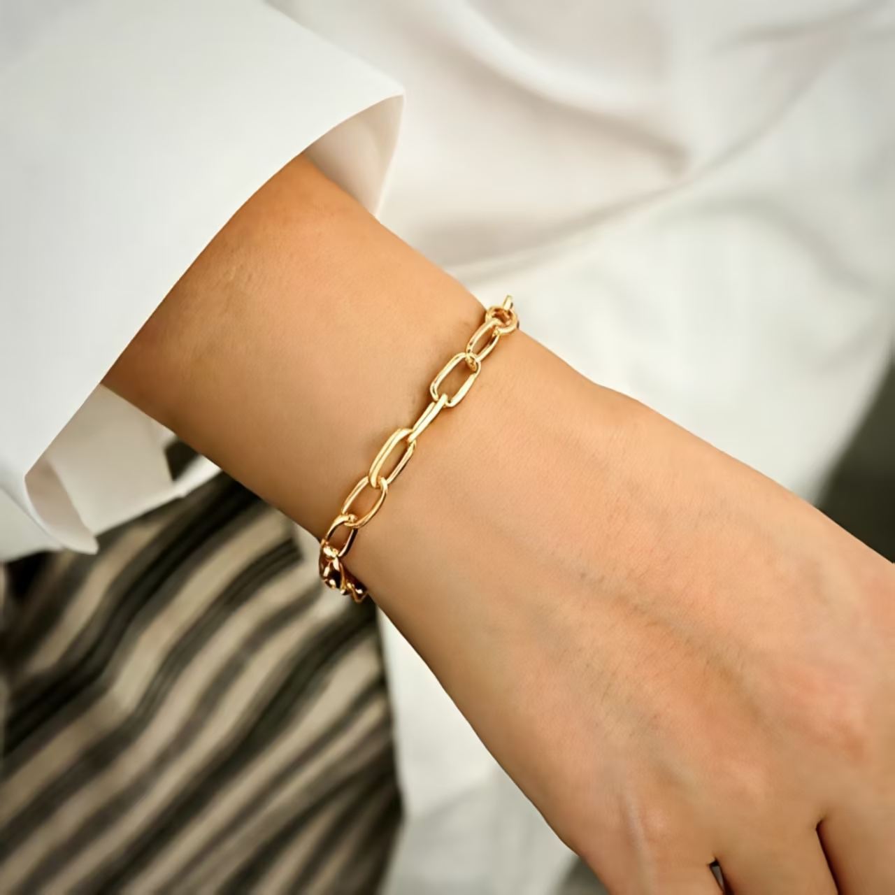 Bracelet à maillons ovales
